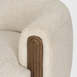 Mercana Kornelia Soft Oatmeal Fabric Barrel Accent Chair