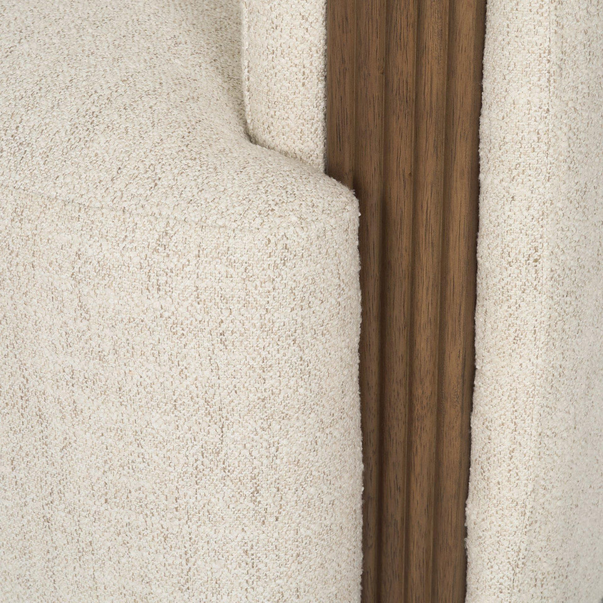 Mercana Kornelia Soft Oatmeal Fabric Barrel Accent Chair