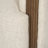 Mercana Kornelia Soft Oatmeal Fabric Barrel Accent Chair