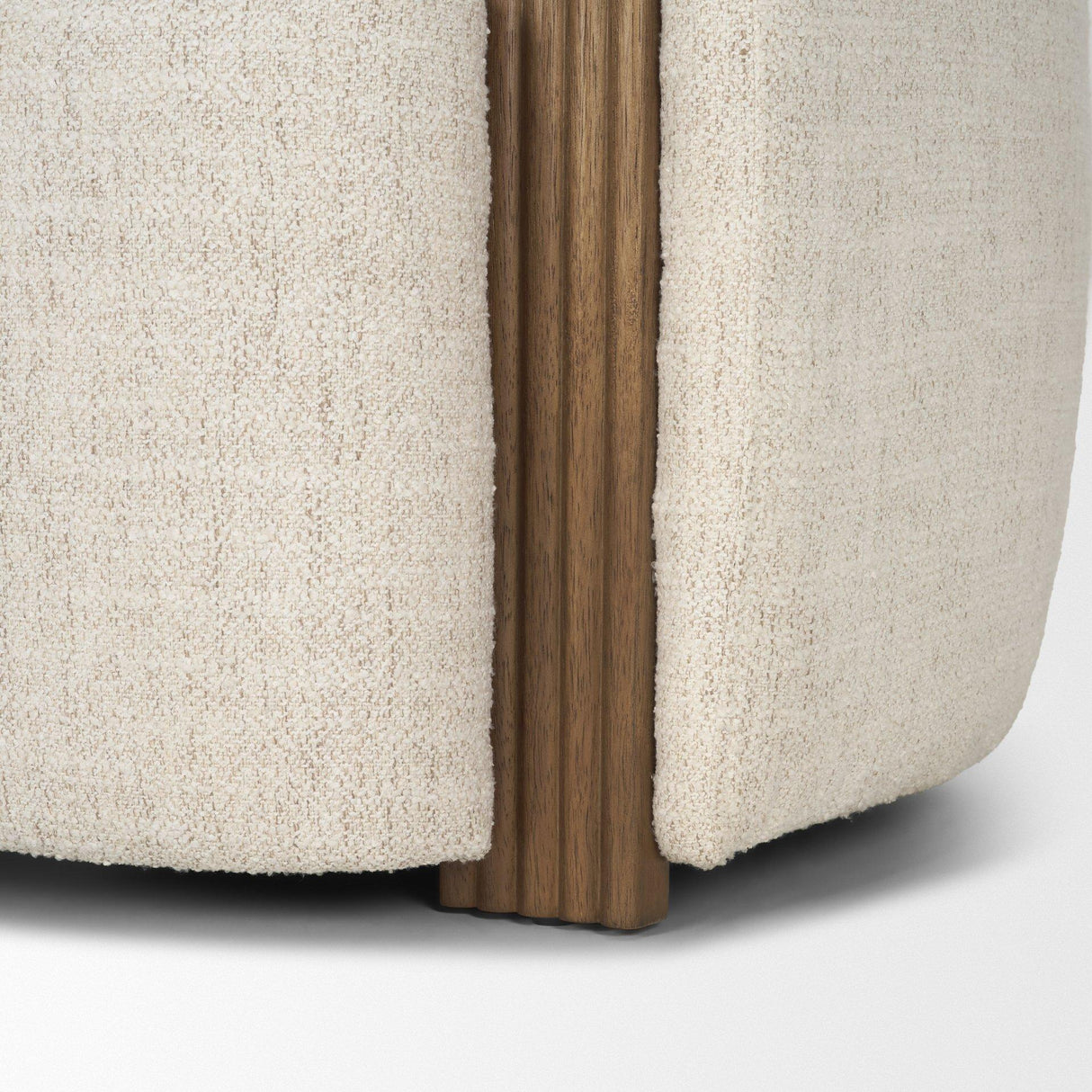 Mercana Kornelia Soft Oatmeal Fabric Barrel Accent Chair