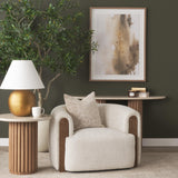 Mercana Kornelia Soft Oatmeal Fabric Barrel Accent Chair