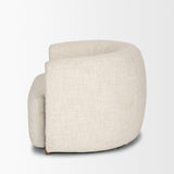 Mercana Kornelia Soft Oatmeal Fabric Barrel Accent Chair