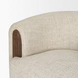 Mercana Kornelia Soft Oatmeal Fabric Barrel Accent Chair