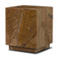 Mercana Matteo Solid Rainforest Rust Marble Square Side Table