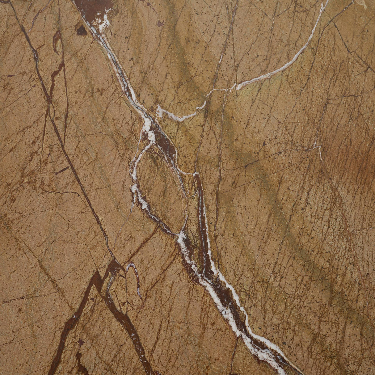 Mercana Matteo Solid Rainforest Rust Marble Square Side Table