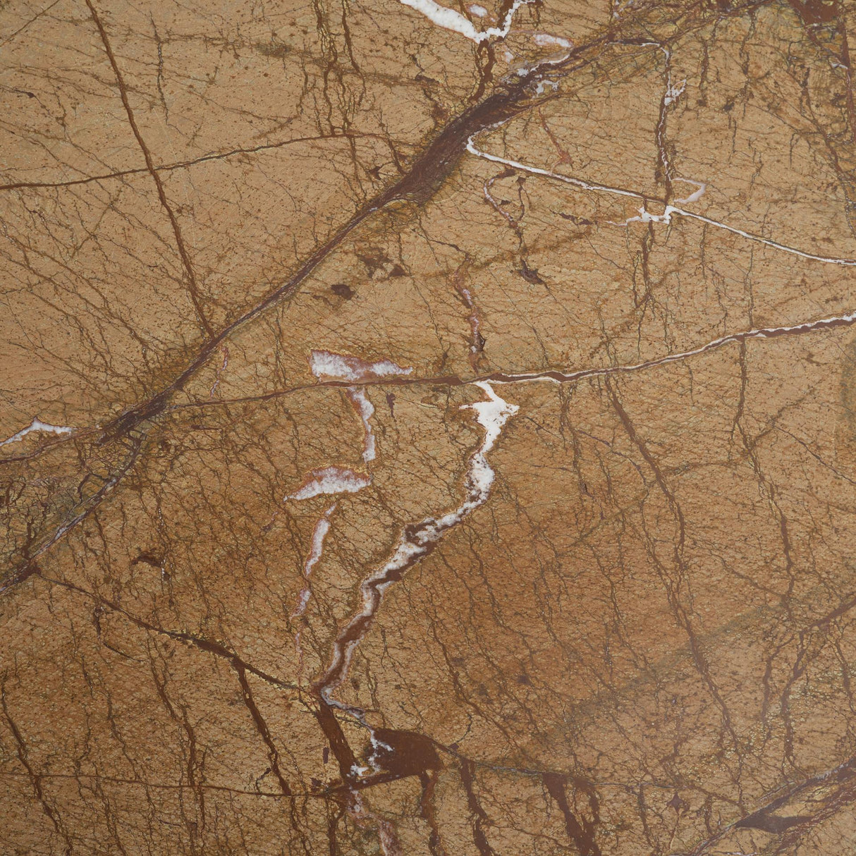 Mercana Matteo Solid Rainforest Rust Marble Square Side Table