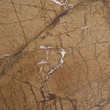 Mercana Matteo Solid Rainforest Rust Marble Square Side Table