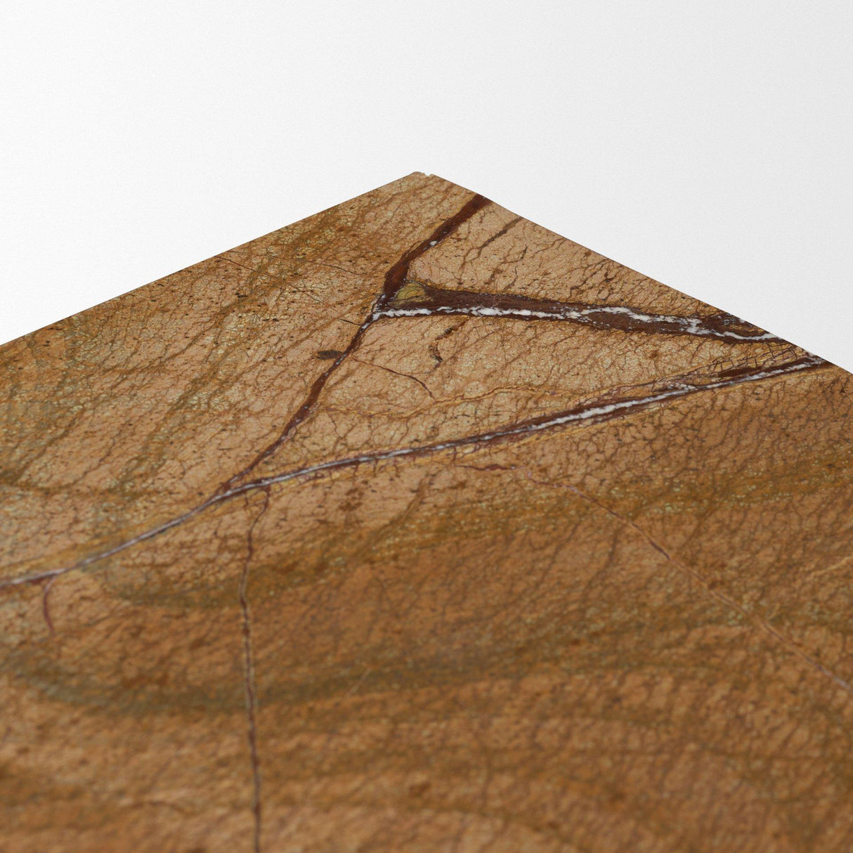 Mercana Matteo Solid Rainforest Rust Marble Square Side Table