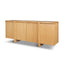 Mercana Rowan Light Brown Oak Wood Closed 4 Door Sideboard