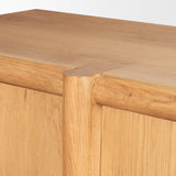 Mercana Rowan Light Brown Oak Wood Closed 4 Door Sideboard