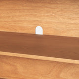 Mercana Rowan Light Brown Oak Wood Closed 4 Door Sideboard