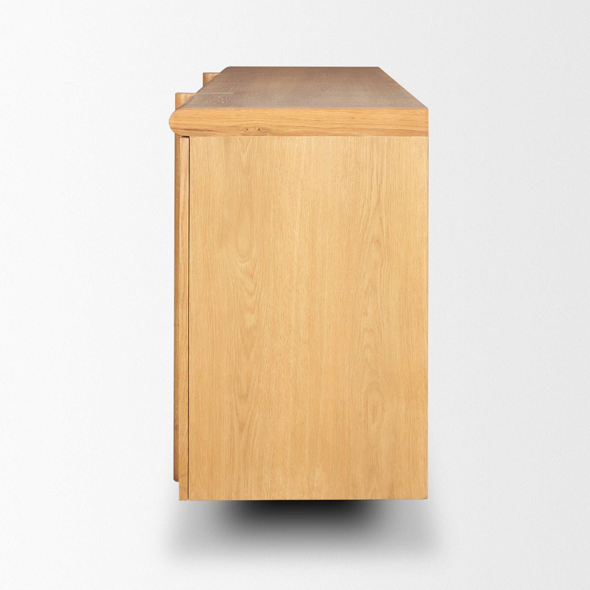 Mercana Rowan Light Brown Oak Wood Closed 4 Door Sideboard