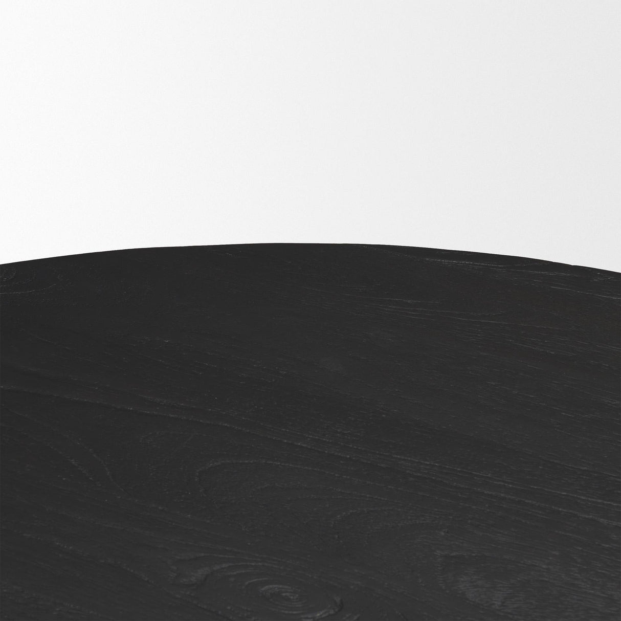 Mercana Atlas 60" Black Wood Stacked Pedestal Base Round Dining Table