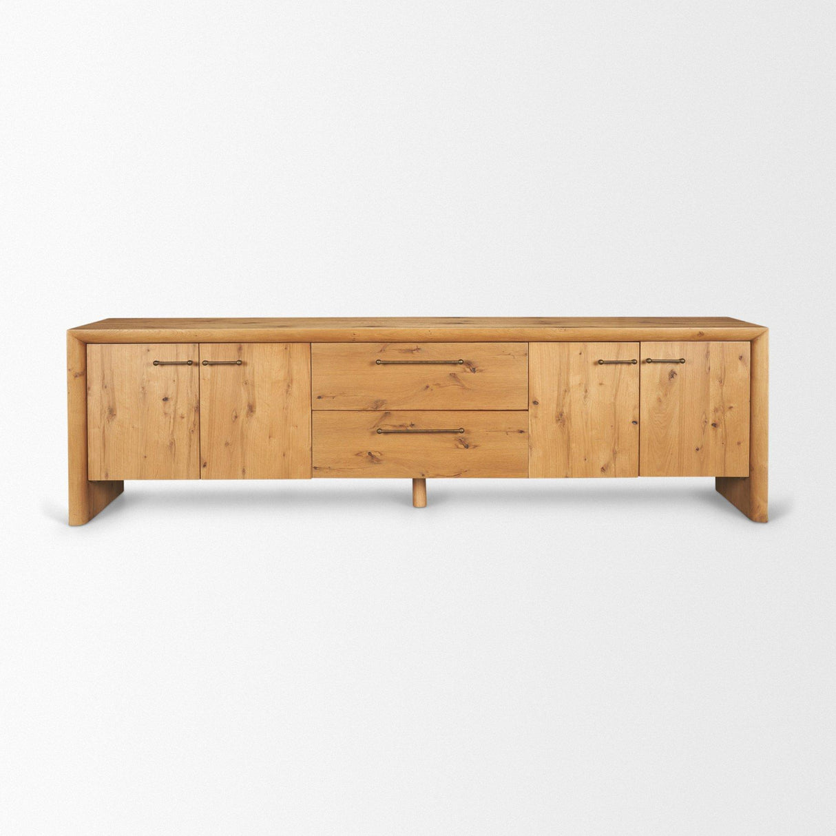 Mercana Belford 94" Light Brown Oak Wood Media Console