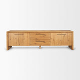 Mercana Belford 94" Light Brown Oak Wood Media Console