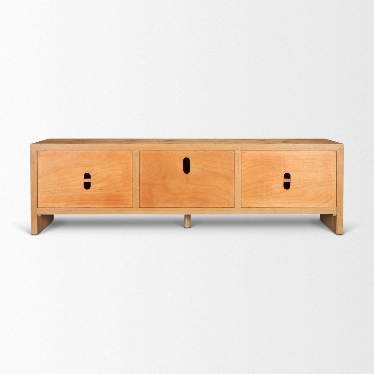 Mercana Belford 94" Light Brown Oak Wood Media Console