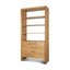 Mercana Belford 2-Door Open Light Brown Oak Wood Shelving Unit