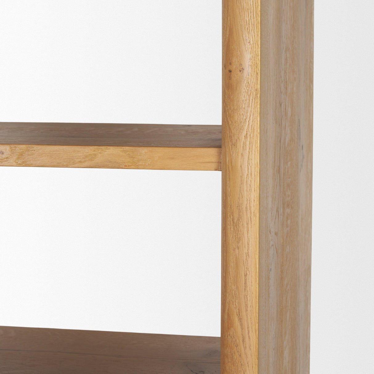 Mercana Belford 2-Door Open Light Brown Oak Wood Shelving Unit