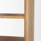 Mercana Belford 2-Door Open Light Brown Oak Wood Shelving Unit