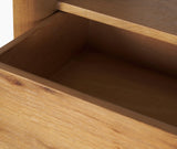 Mercana Belford 2-Door Open Light Brown Oak Wood Shelving Unit