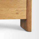 Mercana Belford 2-Door Open Light Brown Oak Wood Shelving Unit