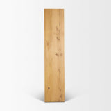 Mercana Belford 2-Door Open Light Brown Oak Wood Shelving Unit