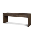 Mercana Belford 72" Dark Brown Oak Wood Console Table