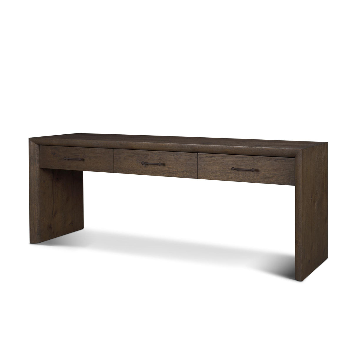 Mercana Belford 72" Dark Brown Oak Wood Console Table