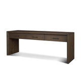 Mercana Belford 72" Dark Brown Oak Wood Console Table