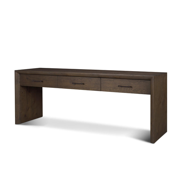 Mercana Belford 72" Dark Brown Oak Wood Console Table