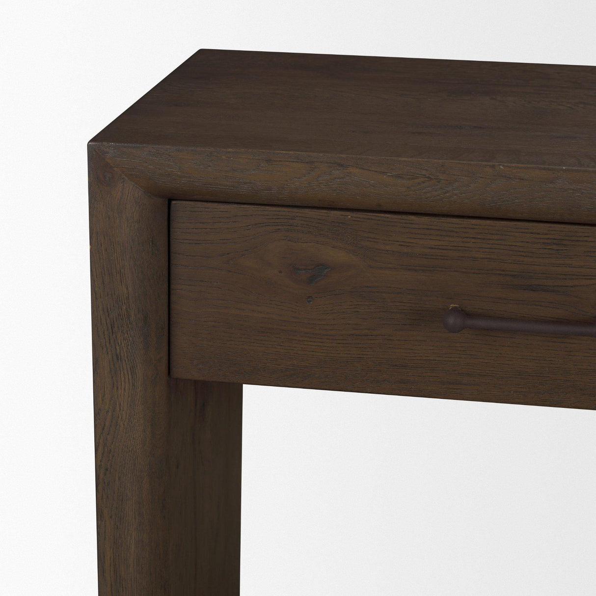 Mercana Belford 72" Dark Brown Oak Wood Console Table