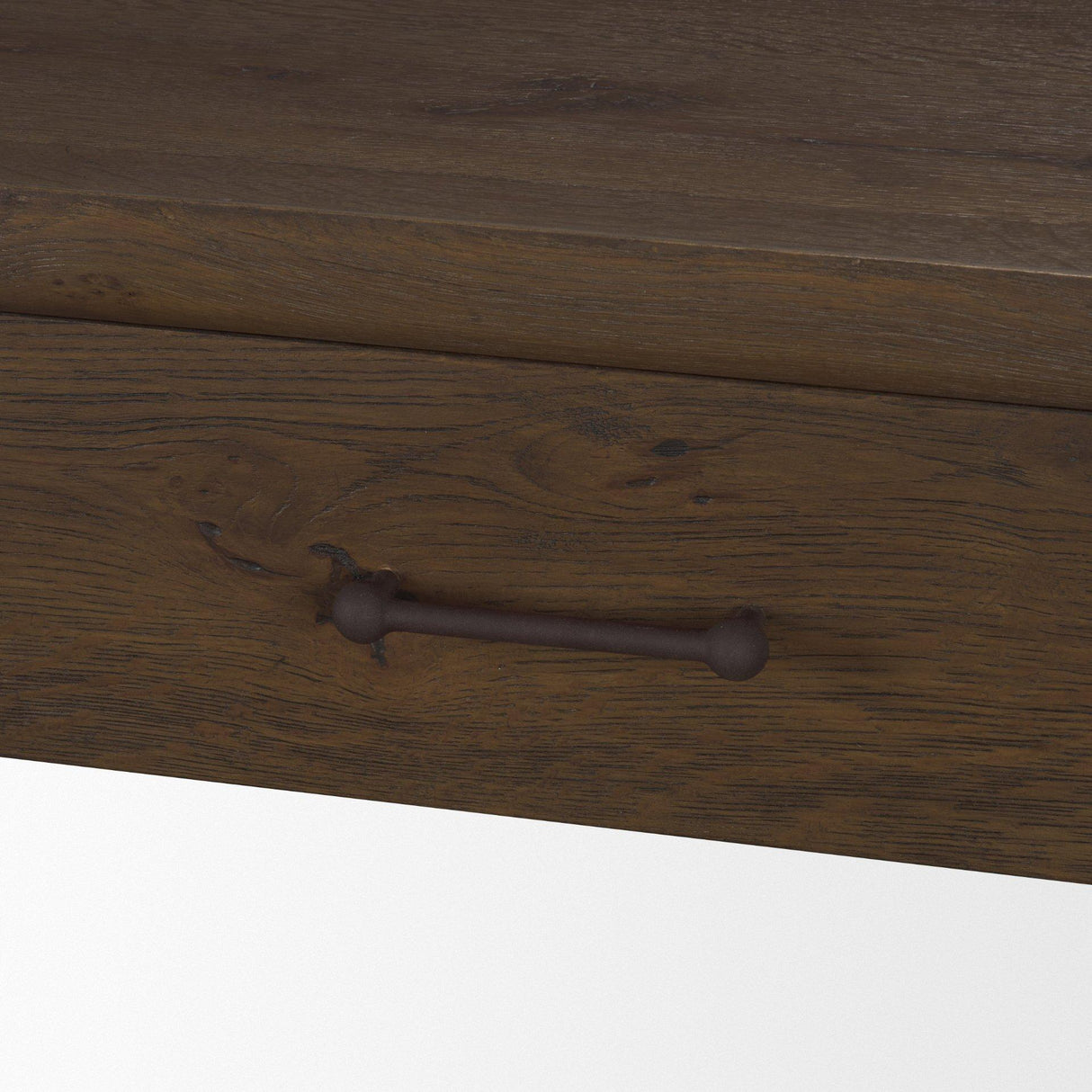 Mercana Belford 72" Dark Brown Oak Wood Console Table