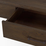 Mercana Belford 72" Dark Brown Oak Wood Console Table