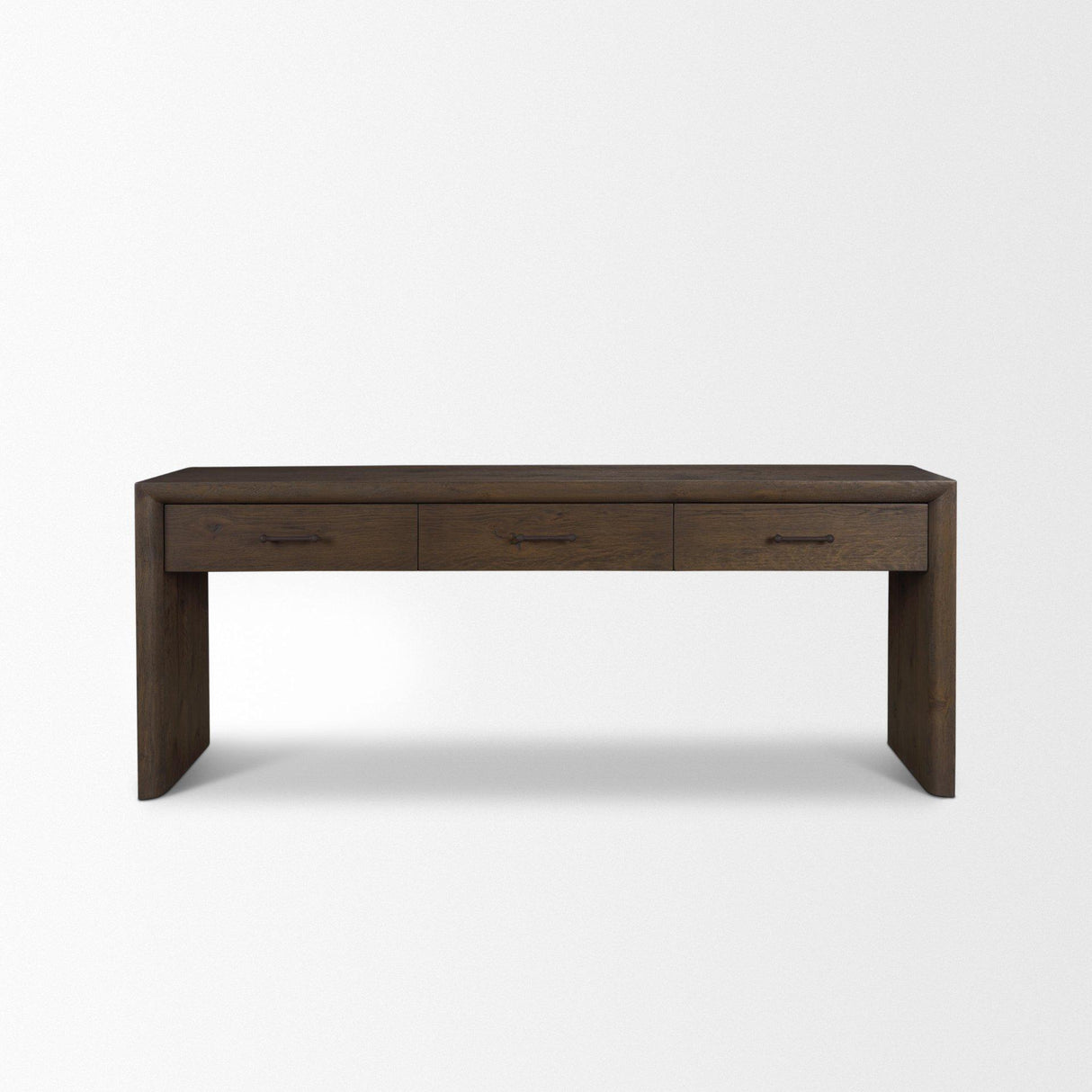 Mercana Belford 72" Dark Brown Oak Wood Console Table