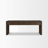 Mercana Belford 72" Dark Brown Oak Wood Console Table