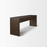 Mercana Belford 72" Dark Brown Oak Wood Console Table