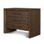 Mercana Belford 3-Drawer Dark Brown Oak Wood Closed Nightstand