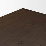 Mercana Belford 3-Drawer Dark Brown Oak Wood Closed Nightstand
