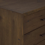 Mercana Belford 3-Drawer Dark Brown Oak Wood Closed Nightstand