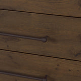 Mercana Belford 3-Drawer Dark Brown Oak Wood Closed Nightstand