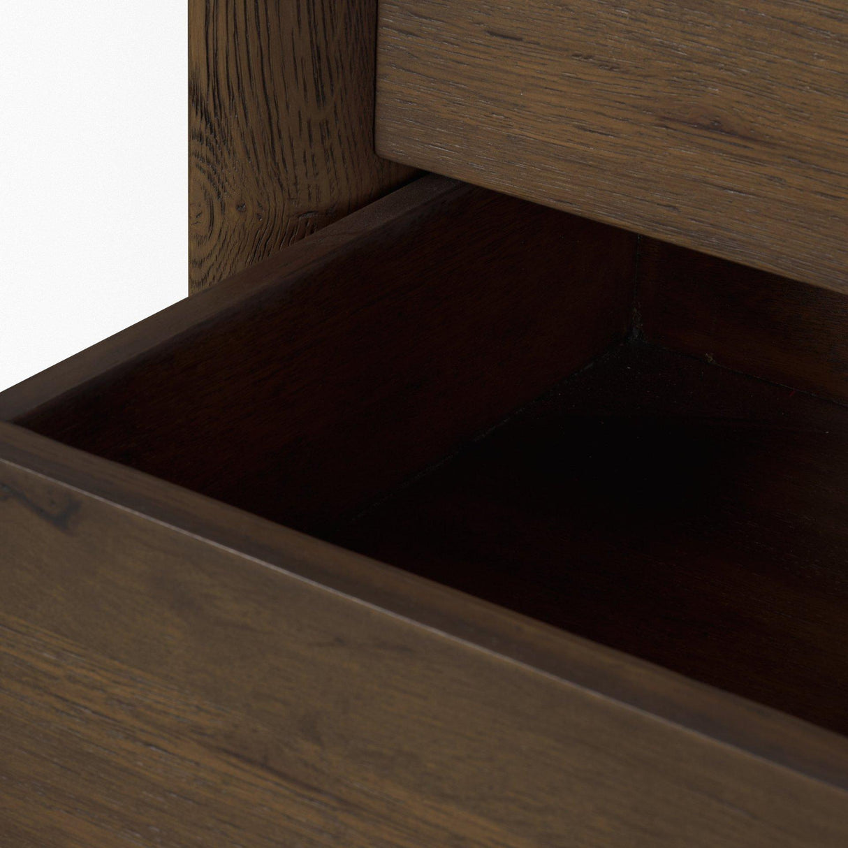 Mercana Belford 3-Drawer Dark Brown Oak Wood Closed Nightstand