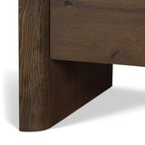 Mercana Belford 3-Drawer Dark Brown Oak Wood Closed Nightstand