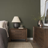 Mercana Belford 3-Drawer Dark Brown Oak Wood Closed Nightstand