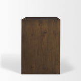 Mercana Belford 3-Drawer Dark Brown Oak Wood Closed Nightstand
