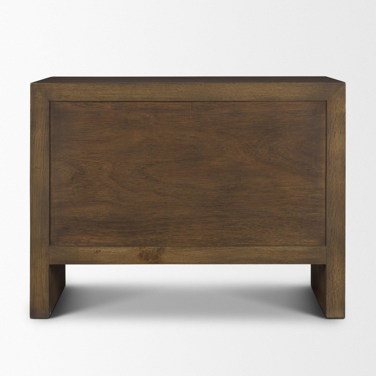 Mercana Belford 3-Drawer Dark Brown Oak Wood Closed Nightstand