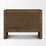 Mercana Belford 3-Drawer Dark Brown Oak Wood Closed Nightstand