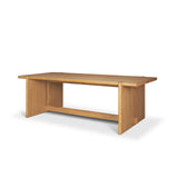 Mercana Rowan 94" Light Brown Oak Wood Rectangular Dining Table