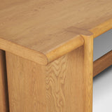 Mercana Rowan 94" Light Brown Oak Wood Rectangular Dining Table