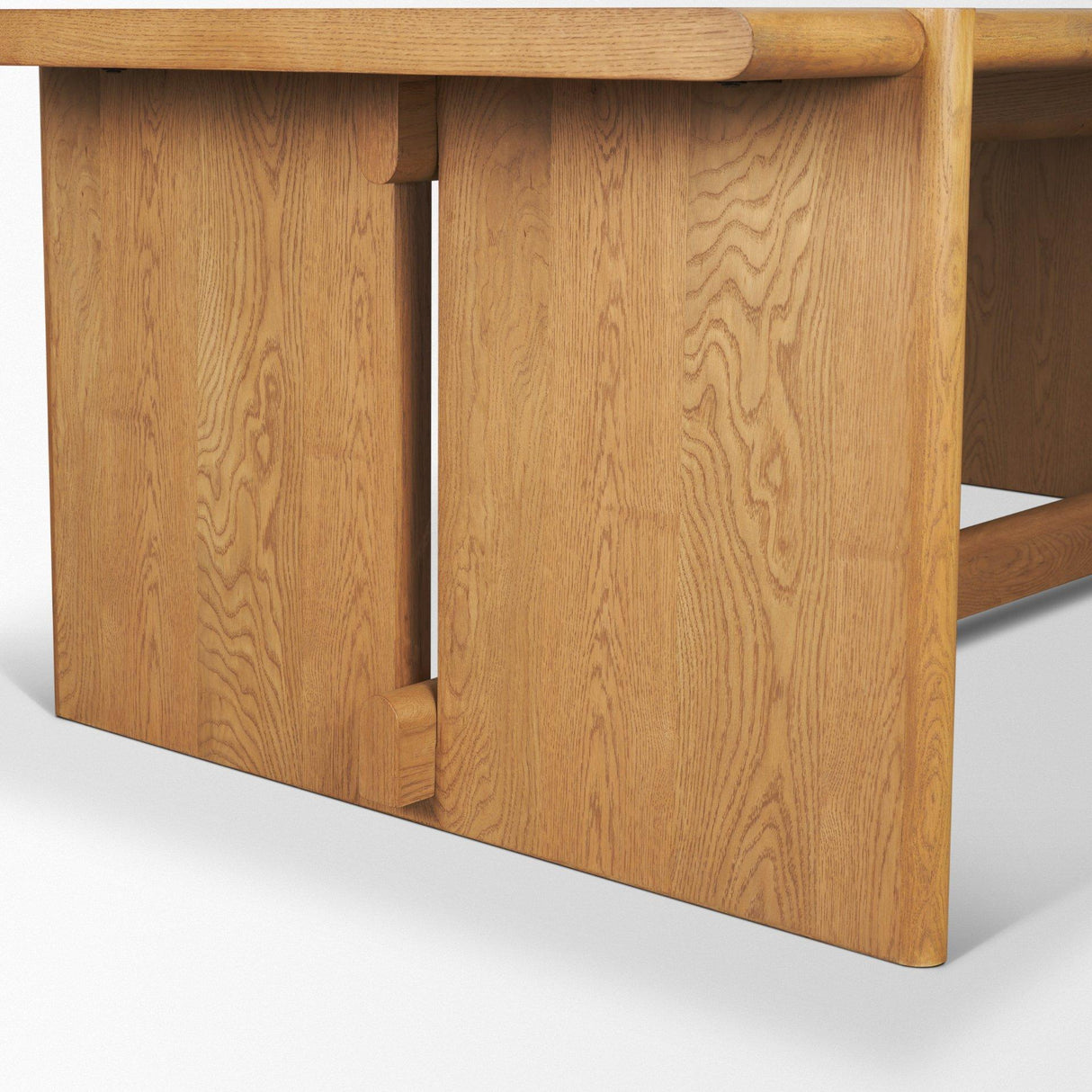 Mercana Rowan 94" Light Brown Oak Wood Rectangular Dining Table