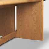 Mercana Rowan 94" Light Brown Oak Wood Rectangular Dining Table